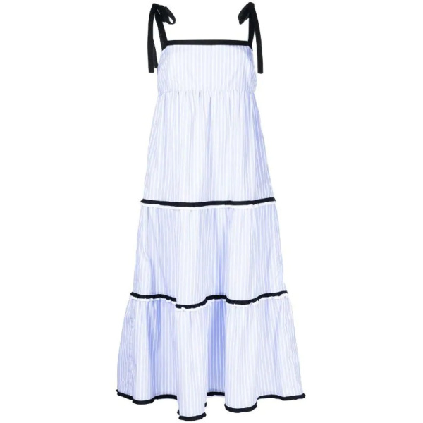 Macgraw Lulu Dress in Blue stripe