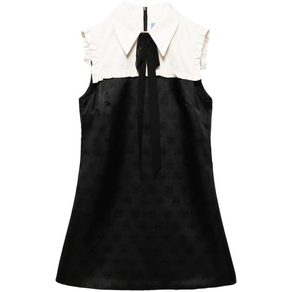 Macgraw Misconduct Mini Dress in black crest jacquard
