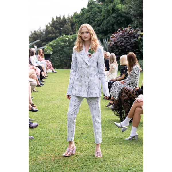 Macgraw Non Chalant Trouser in Porcelain Jacquard, view 2