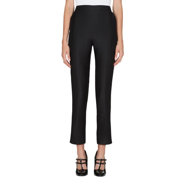 Macgraw Non Chalant Trouser in black silk wool, view 3