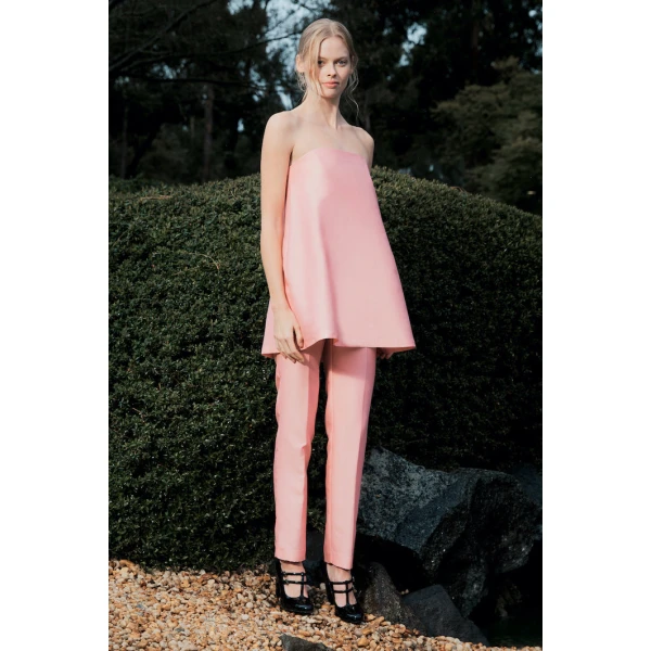 Macgraw Non Chalant Trouser in pink silk wool, view 2