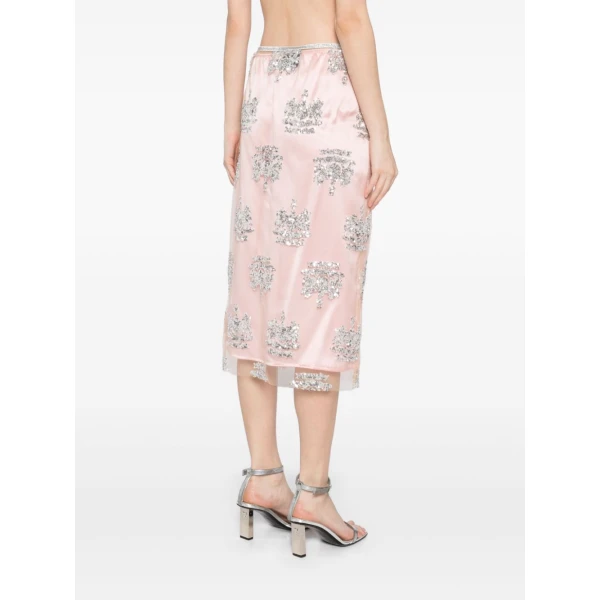 Macgraw Post Grad Skirt in tulle with silver sequin crest, view 6