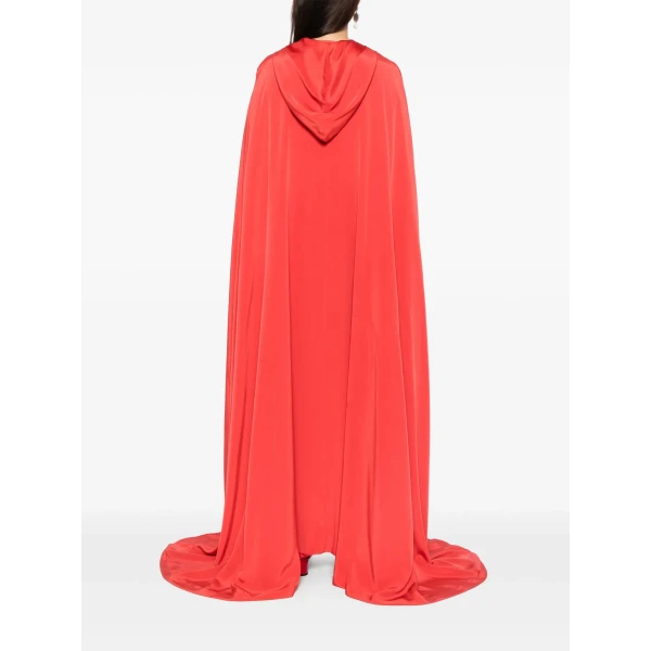Macgraw Riding Cape in Red silk, view 5
