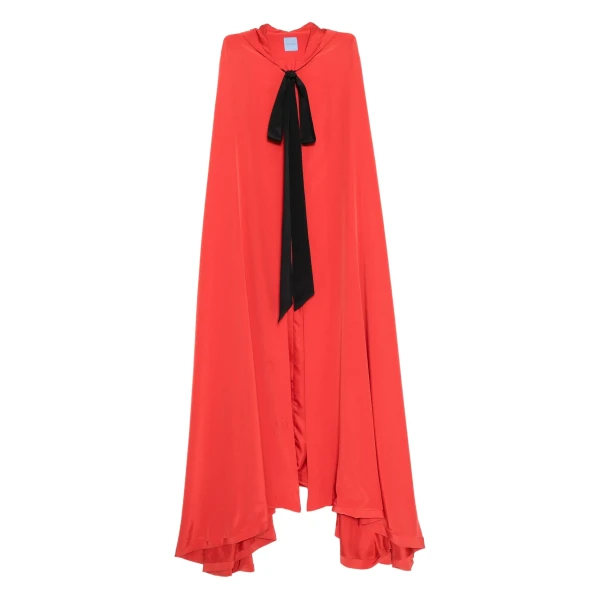 Riding Cape in Red silk