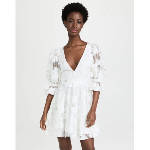 Macgraw Ritual Dress in white, view 4