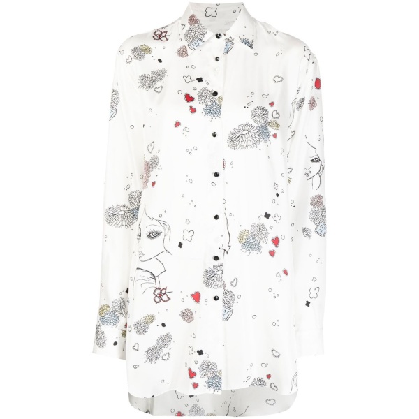 Macgraw Rythmic Shirt in white print