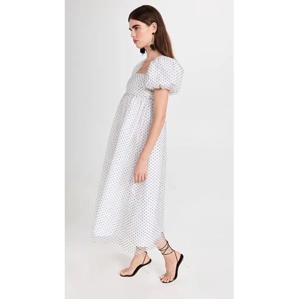 Macgraw Samantha Dress in Black and white spot, view 6