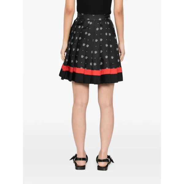 Macgraw Scholarship Skirt in Black and White Floral, view 5