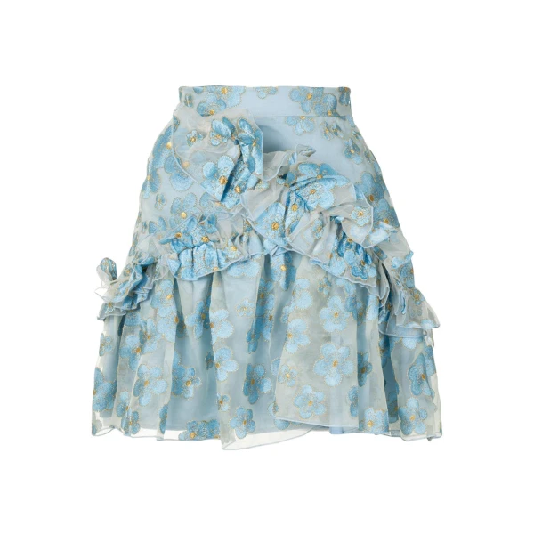 Macgraw Souffle Skirt in Blue Blossom
