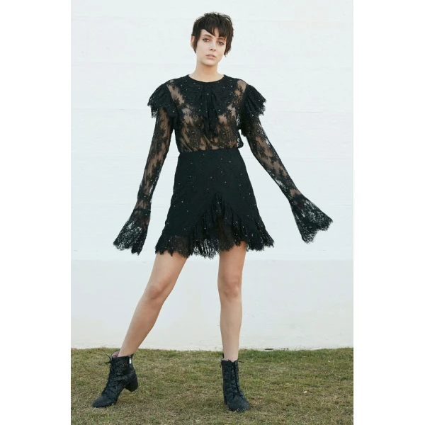 Macgraw Stone Love Skirt in Black, view 2