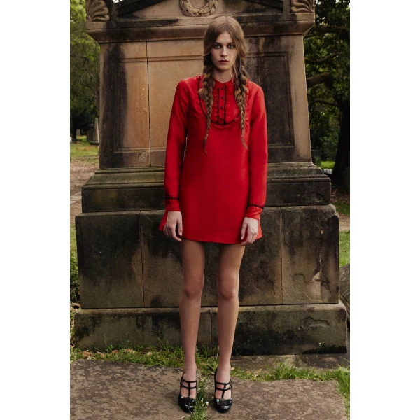 Macgraw Stranger Dress in red, view 2