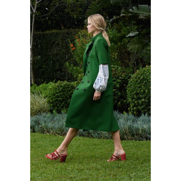 Macgraw Temperate Long Blazer in Green, view 2