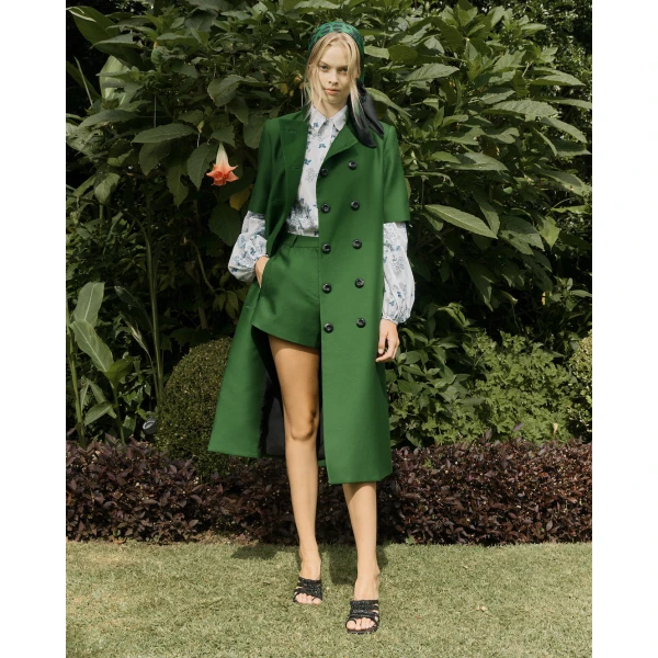 Macgraw Temperate Long Blazer in Green, view 4