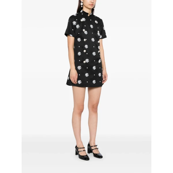 Macgraw Virtue Dress in Black and white Floral, view 4