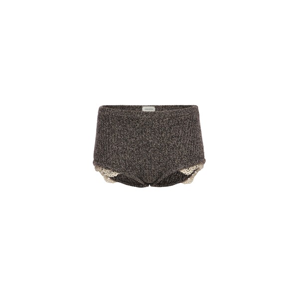 Magda Butrym Cashmere crochet-trim shorts in black