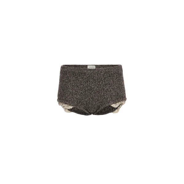 Magda Butrym Cashmere crochet-trim shorts in black