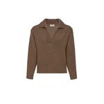 Magda Butrym Cashmere polo sweater in beige