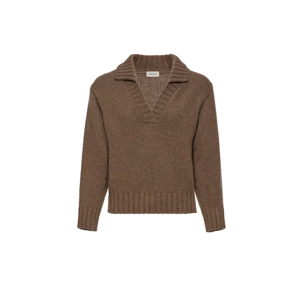 Magda Butrym Cashmere polo sweater in beige