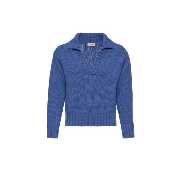 Magda Butrym Cashmere polo sweater in blue