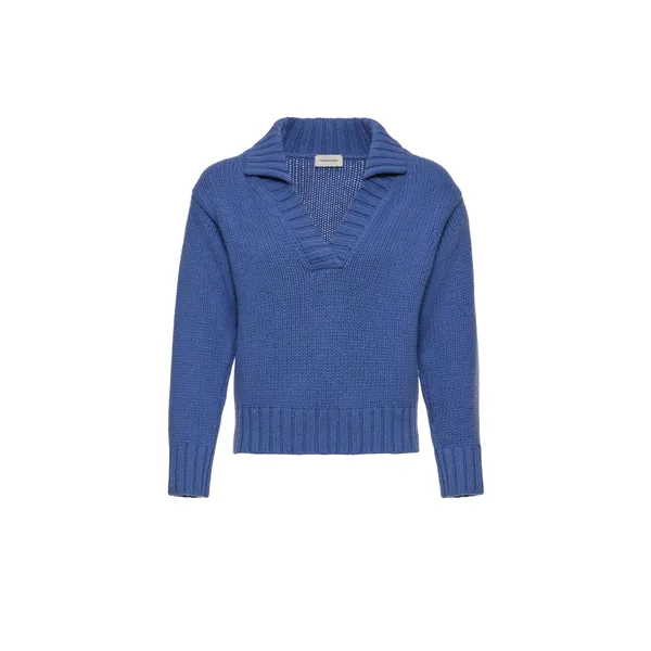 Magda Butrym Cashmere polo sweater in blue