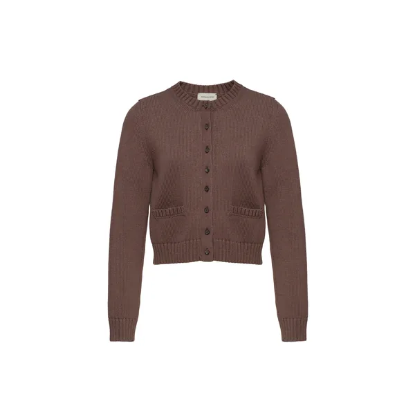 Magda Butrym Cotton buttoned cardigan in brown