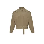 Magda Butrym Cotton utility jacket with belt in khaki
