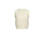 Magda Butrym Cotton vest with embroidered roses in cream