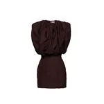 Magda Butrym Mini dress with gathered top in brown