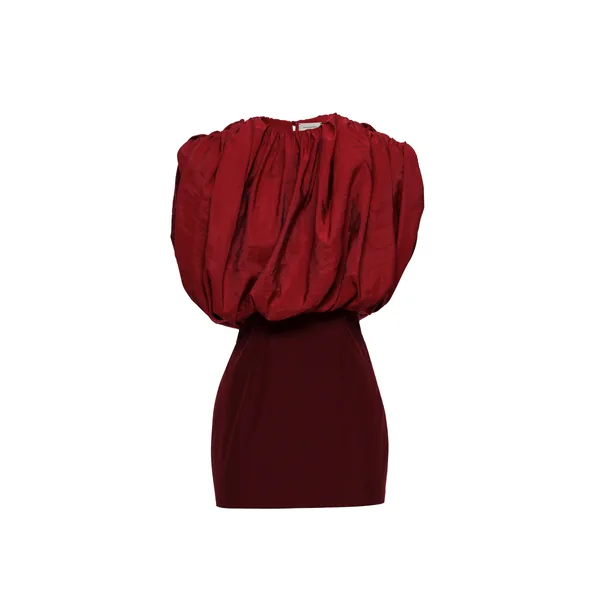 Magda Butrym Mini dress with gathered top in red