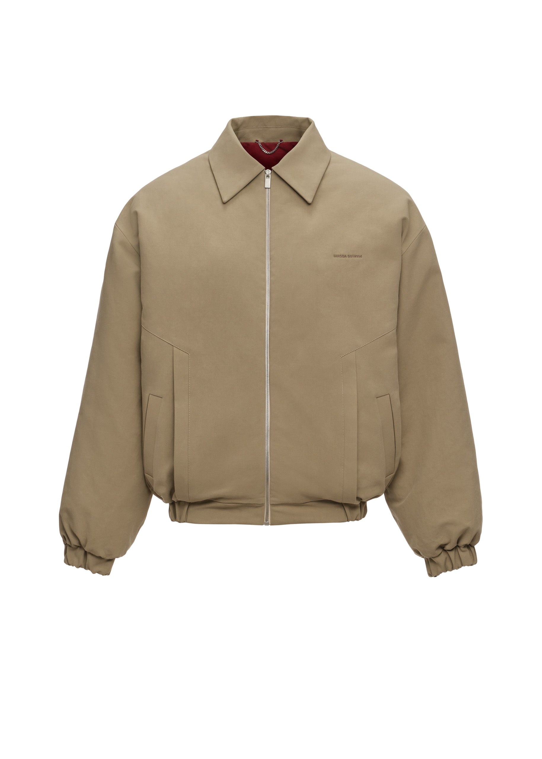 Magda Butrym Padded jacket with dropped shoulder in khaki | Coveti Magda Butrym Padded jacket with dropped shoulder in khaki