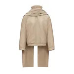 Magda Butrym Padded jacket with scarf in beige | Jackets at Coveti Magda Butrym Padded jacket with scarf in beige