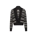 Magda Butrym Patterned cashmere cardigan with shawl collar in grey