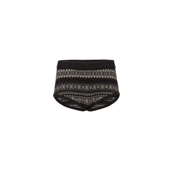 Magda Butrym Patterned cashmere shorts in grey