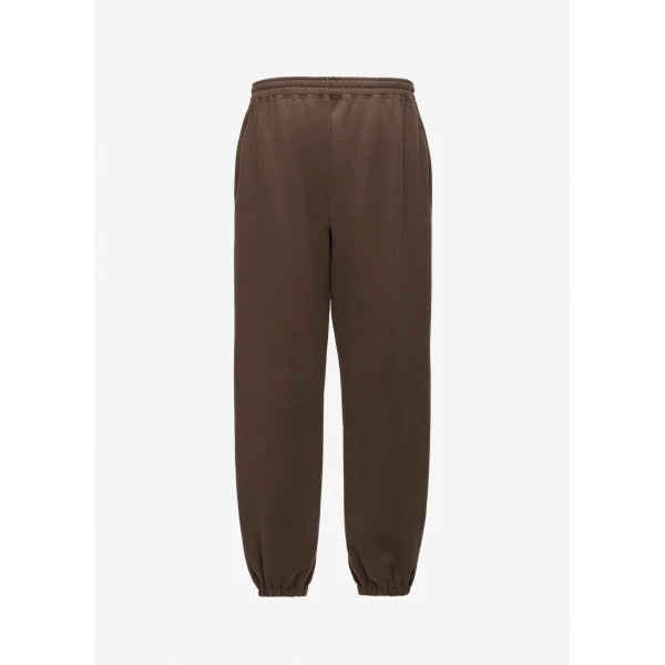 Magda Butrym Relaxed elastic-waist sweatpants in light brown, view 3