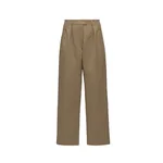 Magda Butrym Straight-leg cotton trousers with front pleats in khaki