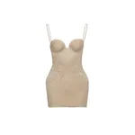 Magda Butrym Structured crochet bustier mini dress in cream