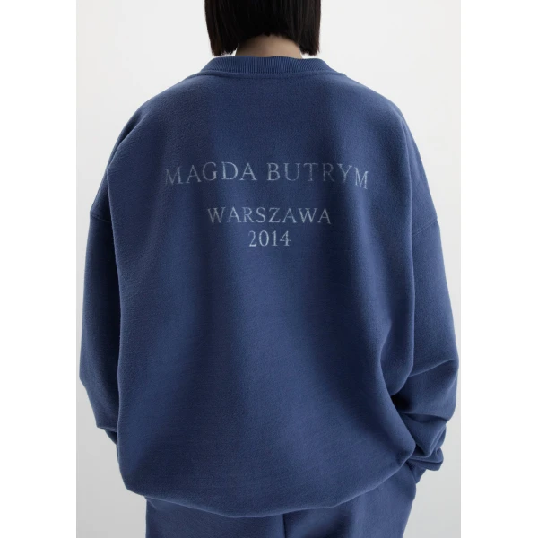 Magda Butrym Warszawa 2014 sweatshirt in blue Top, view 3