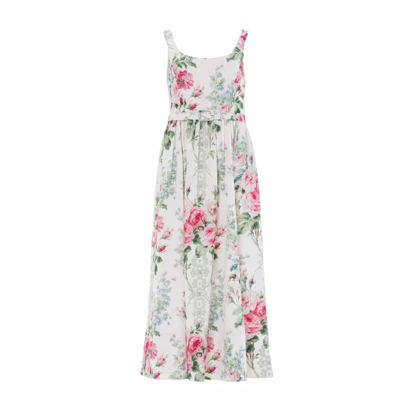 Palace Garden Jacquard Ballerina Dress in Moonshine