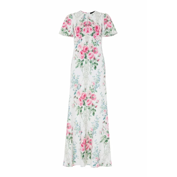 Palace Garden Odeline Crepe Gown in Moonshine
