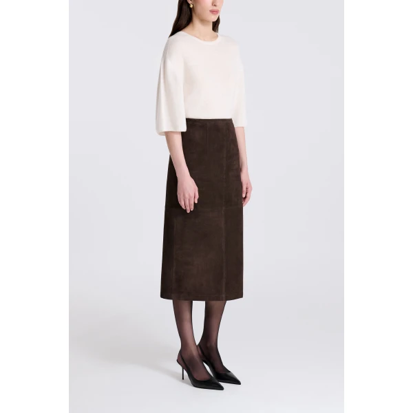 lambskin skirt