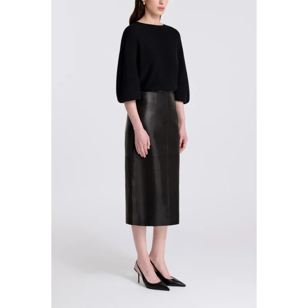 lambskin skirt