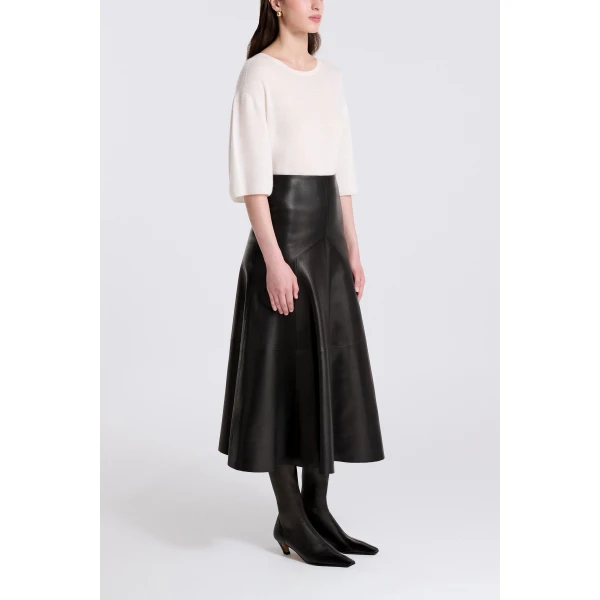 lambskin skirt
