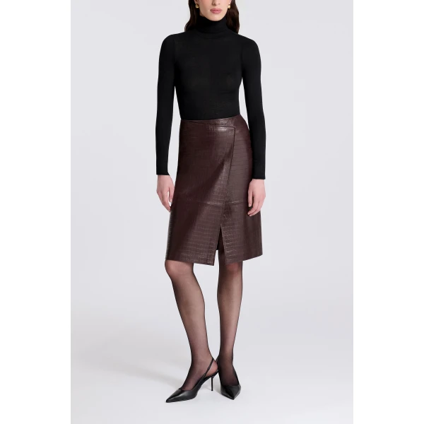 lambskin skirt