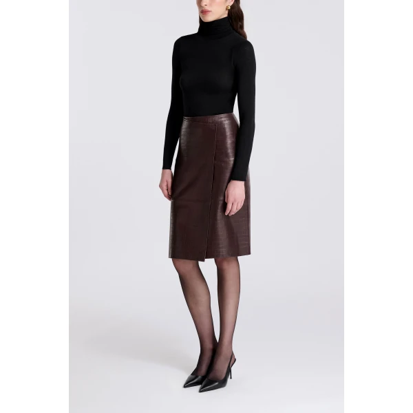 Dark Brown Croco skirts