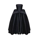 Rasario Satin Midi Dress with Sculptural Bow Details in Black