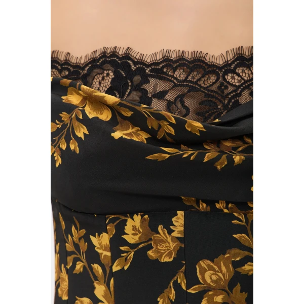 Rebecca Vallance Gilded Floral Maxi Dress