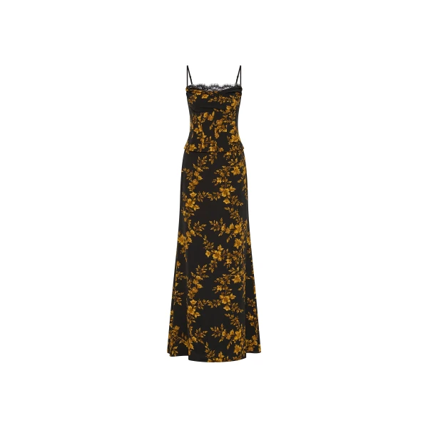 Rebecca Vallance Gilded Floral Maxi Dress