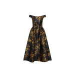 Rebecca Vallance Gilded Floral Midi Dress