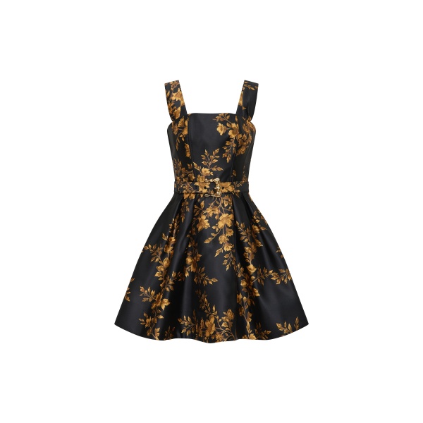 Rebecca Vallance Gilded Floral Mini Dress