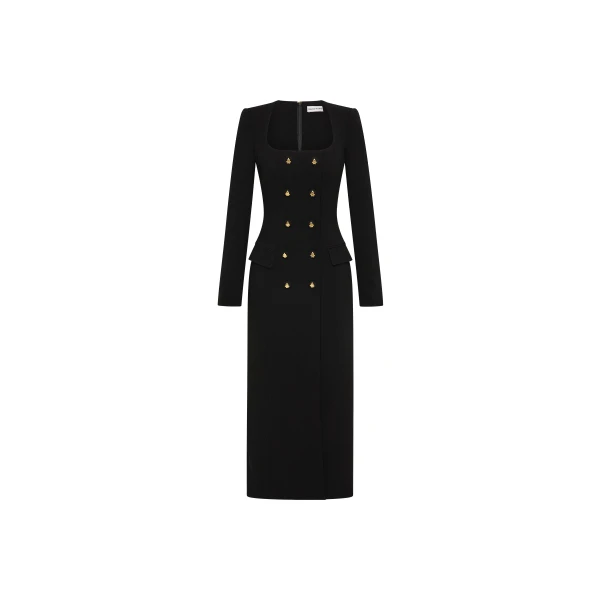 Rebecca Vallance Odilia Long Sleeve Midi Dress